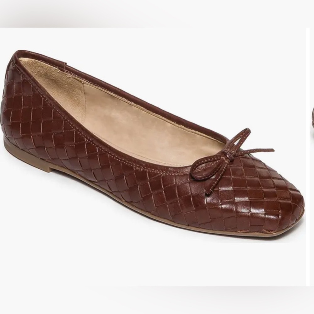 Bernardo Brown Woven Leather Ballet Flats - Picture 7 of 9